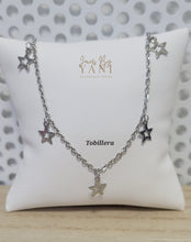 Load image into Gallery viewer, Tobillera Plateada- Estrellas
