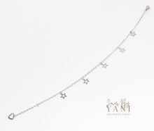 Load image into Gallery viewer, Tobillera Plateada- Estrellas

